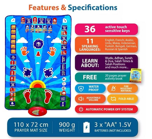 DashXPRO Islamic Educational Prayer Mat