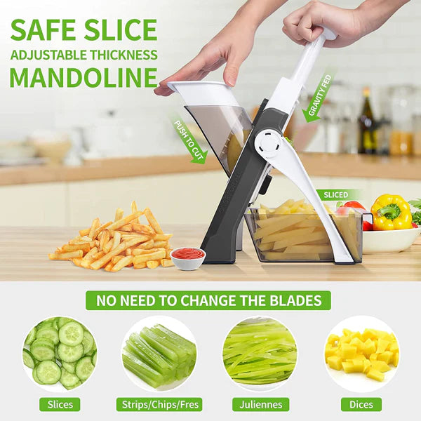 DashXPro Safe Slice Adjustable Thickness Kitchen Slicer